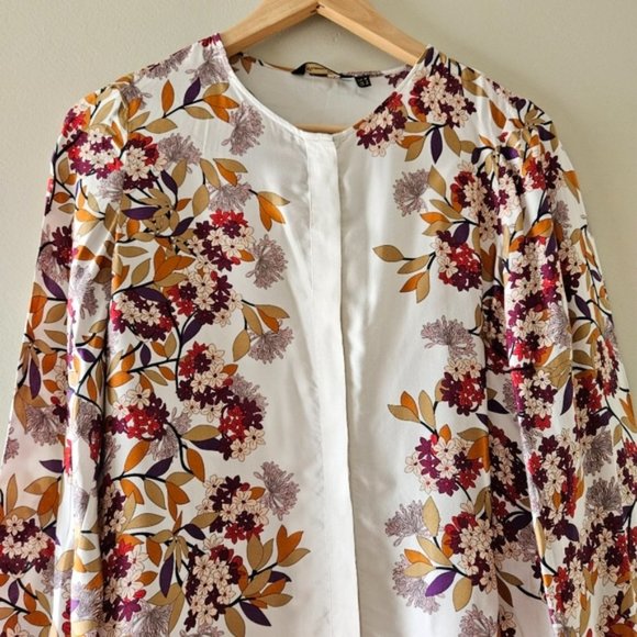 Massimo Dutti Floral Print Button Down Shirt Size US 6. - Picture 5 of 13